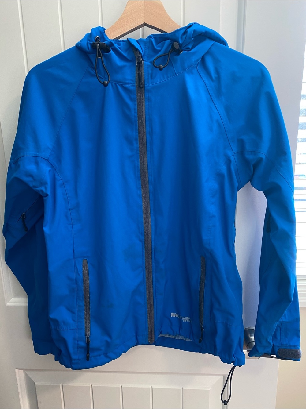Blue Hooded Waterproof Jacket